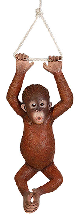 Resin Hanging Baby Orangutan - Click Image to Close